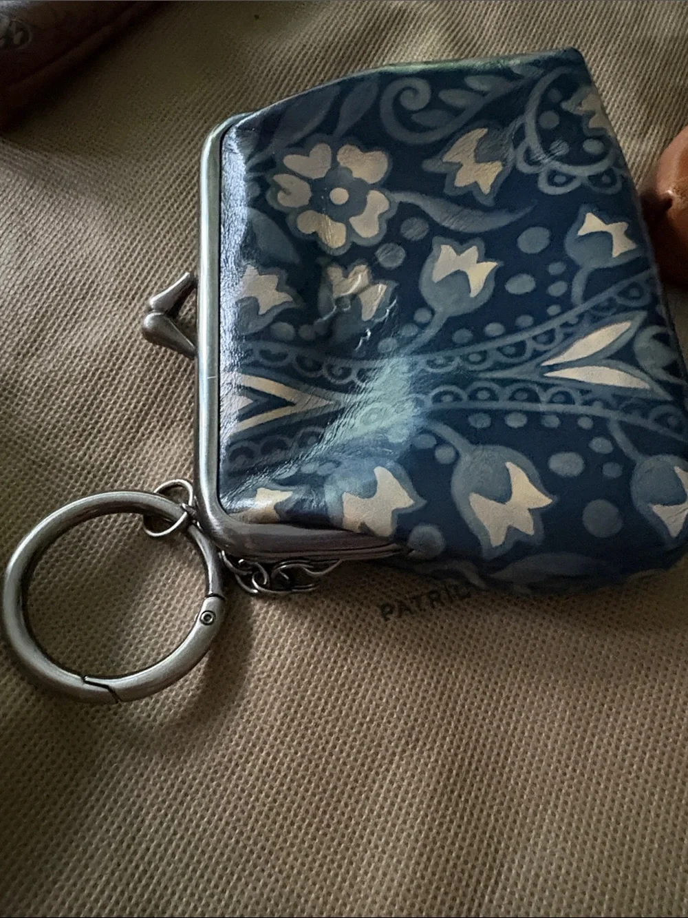Patricia Nash Coin Pouch Trio in Tan, Brown and Blue Floral